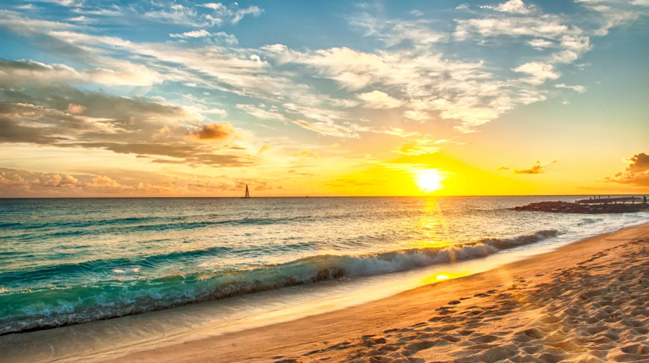 I negozi sulla spiaggia di Barbados.